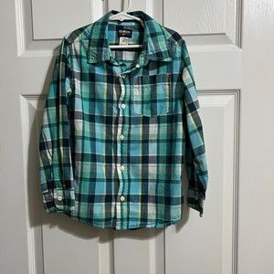 OSHKOSH Boy’s Long Sleeve Plaid Shirt - Size 8